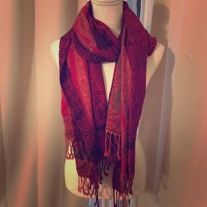 Pink and purple Persian scarf